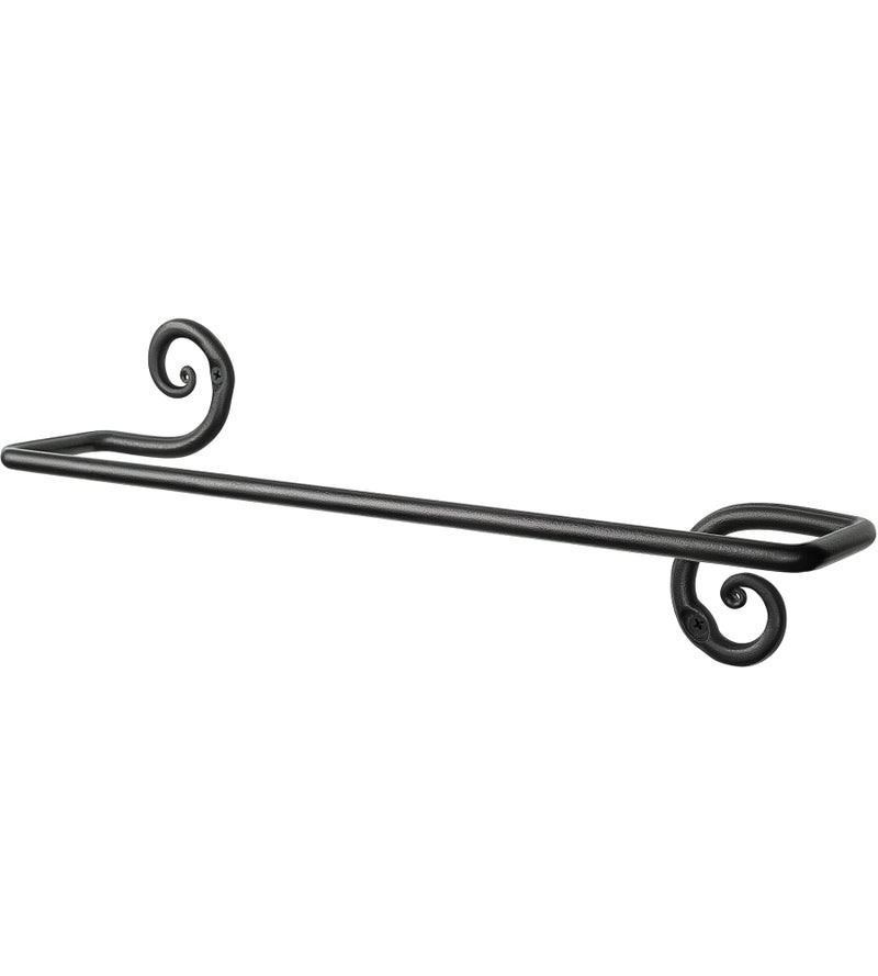 RTZEN Farmehouse Bathroom Towel Holder - Wrought Iron Matte Black Towel Bar Wall Mount Rod - Home Decor Kitchen Towel Hanger Handmade Bar (16'' - Fits 16 Inch Towels) - Image 1